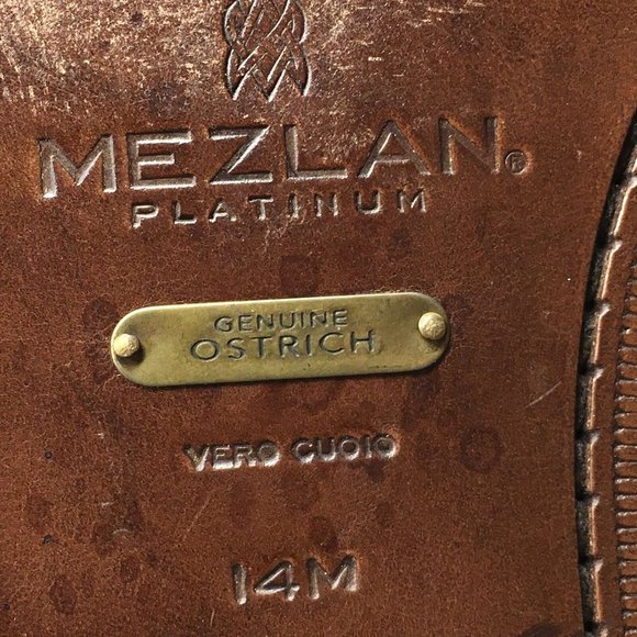 Mezlan Platinum Ankle Boots Size 14 Ostrich Croc